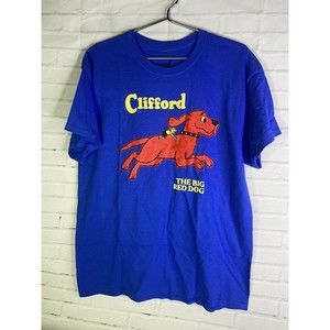Scholastic Clifford the Big Red Dog Book Graphic Print Tee T-Shirt Mens Size L